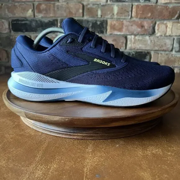 Brooks Adrenaline GTS 24 Supportive Men's 10 Blue Road Running Shoes Sneakers